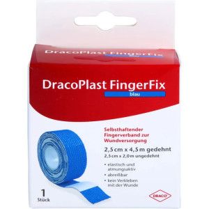 DRACOPLAST FingerFix 2,5 cmx4,5 m m.Wundk.blau